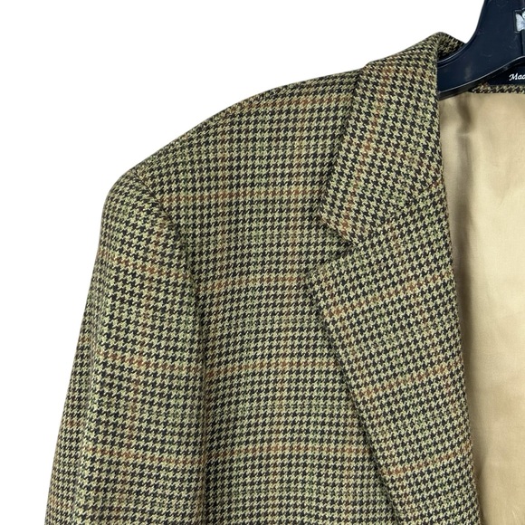 Lauren Ralph Lauren Lambswool Houndstooth Blazer 42L Sport Coat Jacket Preppy - Picture 16 of 16